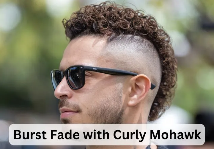 Burst Fade with Curly Mohawk